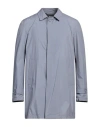 Herno Man Overcoat Light Blue Size 38 Polyester In Blue