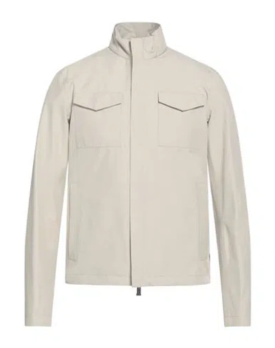 Herno Man Overcoat Light Grey Size 36 Polyester