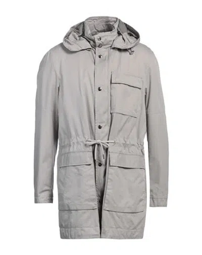 Herno Man Overcoat & Trench Coat Light Grey Size 40 Polyester, Cotton