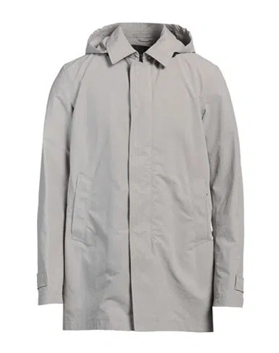 HERNO HERNO MAN OVERCOAT & TRENCH COAT LIGHT GREY SIZE 46 POLYESTER