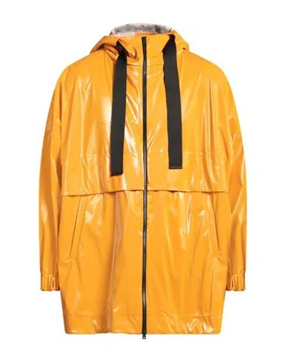 Herno Man Overcoat & Trench Coat Marigold Size 36 Polyester, Polyurethane In Orange