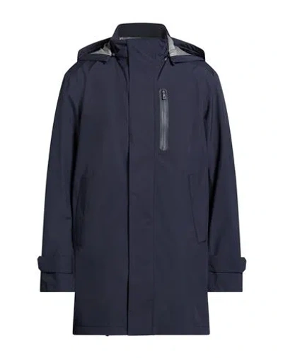 Herno Man Overcoat & Trench Coat Midnight Blue Size 44 Polyester