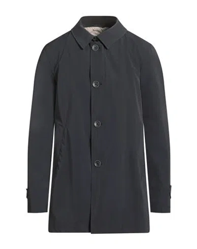 Herno Man Overcoat & Trench Coat Midnight Blue Size 50 Polyester, Viscose