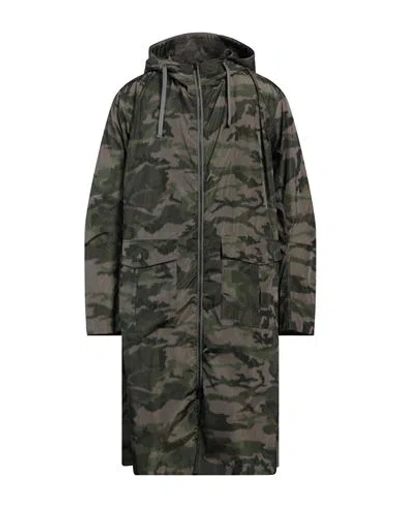Herno Globe Man Overcoat & Trench Coat Military Green Size 48 Polyester