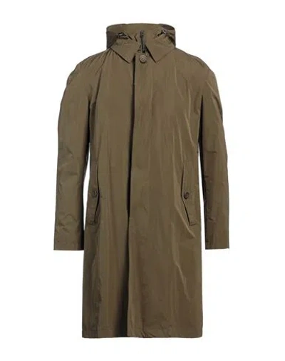Herno Man Overcoat & Trench Coat Military Green Size 40 Polyester
