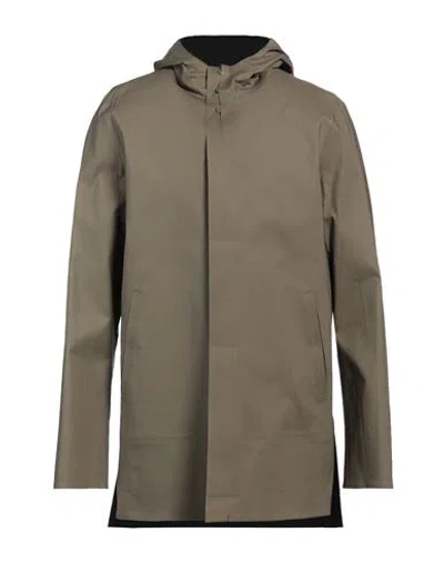 Herno Man Overcoat & Trench Coat Military Green Size 46 Cotton, Elastane