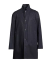 Herno Man Overcoat & Trench Coat Navy Size 46 Cotton, Elastane, Polyurethane In Black