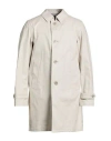 Herno Man Overcoat & Trench Coat Off White Size 38 Linen In Multi