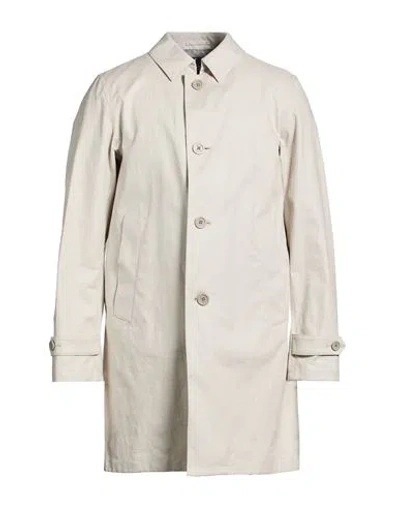 Herno Man Overcoat & Trench Coat Off White Size 38 Linen In Multi