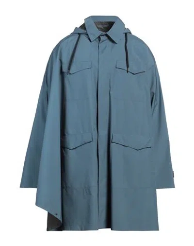 Herno Man Overcoat & Trench Coat Pastel Blue Size 40 Polyester, Ptfe - Polytetrafluoroethylene