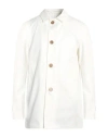 Herno Man Overcoat White Size 40 Cotton In White