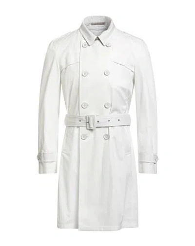 Herno Man Overcoat & Trench Coat White Size 46 Cotton, Polyester