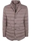 Herno Padded Jacket With Notched Lapel And Quilted Design