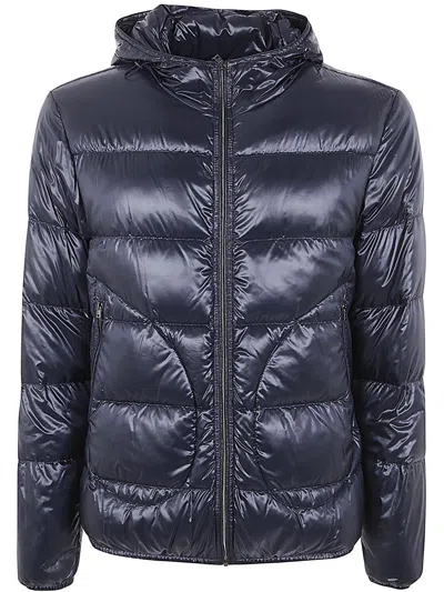 Herno Hooded Puffer Jacket In Blue