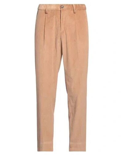 Herno Man Pants Camel Size M Cotton, Cashmere, Elastane In Beige