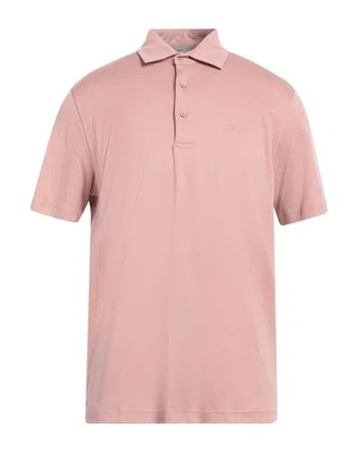 Herno Man Polo Shirt Antique Rose Size 38 Cotton In Pink