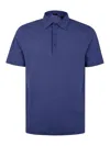Herno Polo Shirts With Collared Short Sleeves In Blue