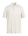 Herno Man Polo Shirt Light Grey Size 40 Cotton In Grey