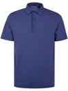 Herno Polo Shirts With Collared Short Sleeves In Blue