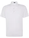 Herno White Short-sleeve Polo With Traditional Collar And Minimalist Design In White