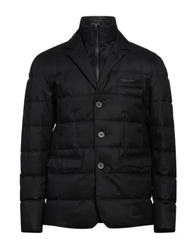 Herno Man Puffer Black Size 42 Polyester, Polyurethane In Black