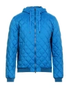 Herno Man Puffer Blue Size 40 Polyamide, Polyurethane In Blue