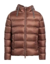 Herno Man Puffer Brown Size 40 Polyamide