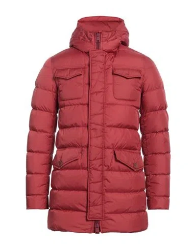 Herno Man Puffer Burgundy Size 34 Polyamide In Red