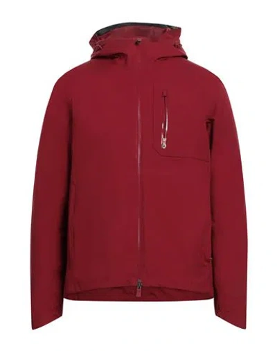 Herno Man Puffer Burgundy Size 40 Polyester, Ptfe - Polytetrafluoroethylene, Polyamide, Elastane In Animal Print