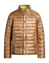 Herno Man Puffer Camel Size 38 Polyamide In Brown