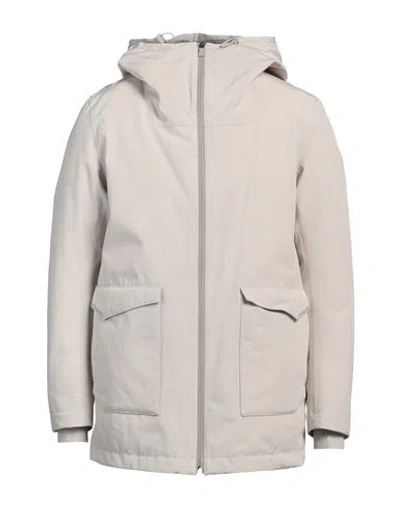 Herno Man Puffer Cream Size 40 Polyester, Cotton, Polyurethane, Polyamide, Elastane In White