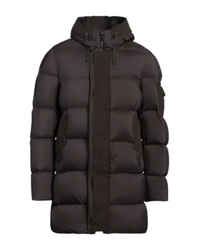 Herno Man Puffer Dark Brown Size 40 Polyamide