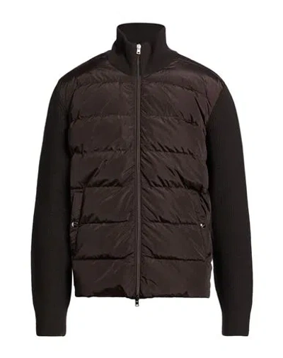Herno Man Puffer Dark Brown Size 42 Virgin Wool, Polyester, Polyurethane