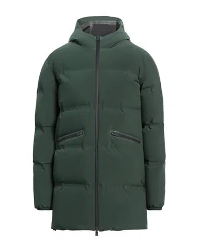 Herno Man Puffer Dark Green Size 40 Polyamide, Elastane In Multi