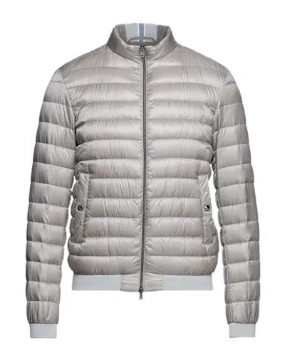 Herno Man Puffer Grey Size 40 Polyamide In Gray