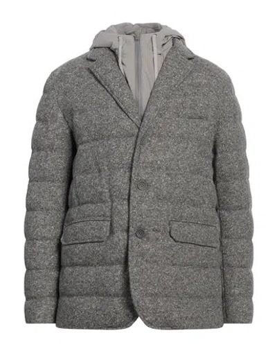 Herno Man Puffer Grey Size 44 Recycled Wool, Polyacrylic, Silk