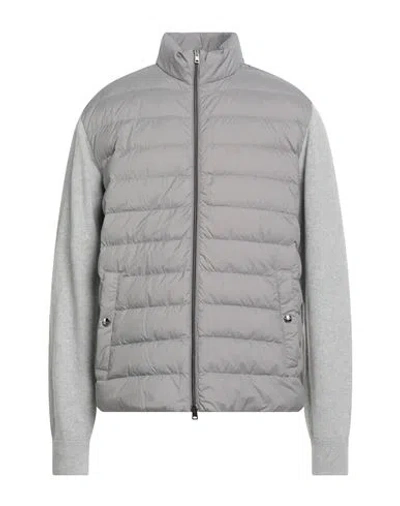 Herno Man Puffer Grey Size 46 Wool, Polyester, Polyamide, Polyurethane In Gray