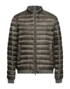 Herno Man Puffer Khaki Size 38 Polyamide In Green