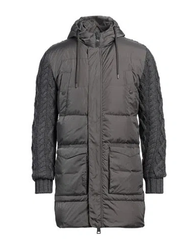 Herno Man Puffer Lead Size 40 Wool, Polyamide In Grey