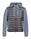 Herno Man Puffer Light Blue Size 40 Polyamide In Gray