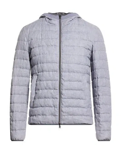 Herno Man Puffer Light Blue Size 42 Linen