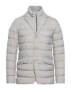 Herno Man Puffer Light Grey Size 36 Polyamide In Gray