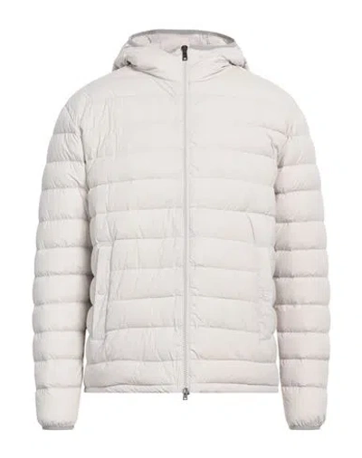 Herno Man Puffer Light Grey Size 38 Polyamide, Elastane