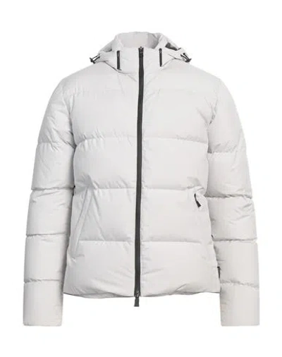 Herno Man Puffer Light Grey Size 40 Polyester, Ptfe - Polytetrafluoroethylene, Polyamide, Elastane