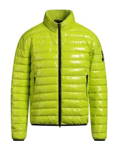 Herno Man Puffer Lime Green Size 46 Polyamide, Polyurethane, Elastane