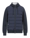Herno Zip-up Hooded Down Jacket In Blue