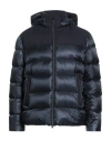 Herno Padded Down Jacket With Drawstring Hood In Blue