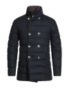 Herno Man Puffer Midnight Blue Size 46 Viscose, Virgin Wool In Blue