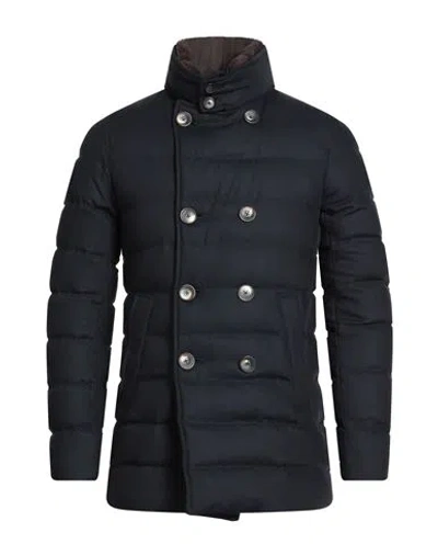Herno Man Puffer Midnight Blue Size 46 Viscose, Virgin Wool