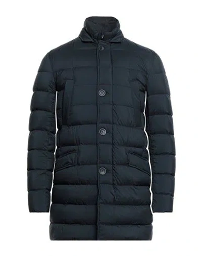 Herno Man Puffer Midnight Blue Size 50 Polyamide, Polyurethane In Multi